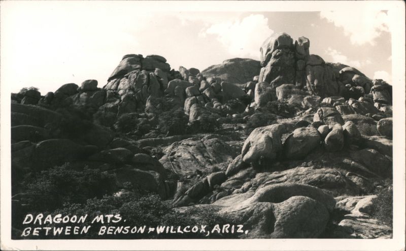 Dragoon Mts. Rocky Landscape Between Benson & Willcox Arizona