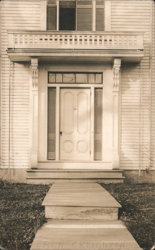 Eben Creighton House, Residence Front Entrance & Balcony Thomaston Maine