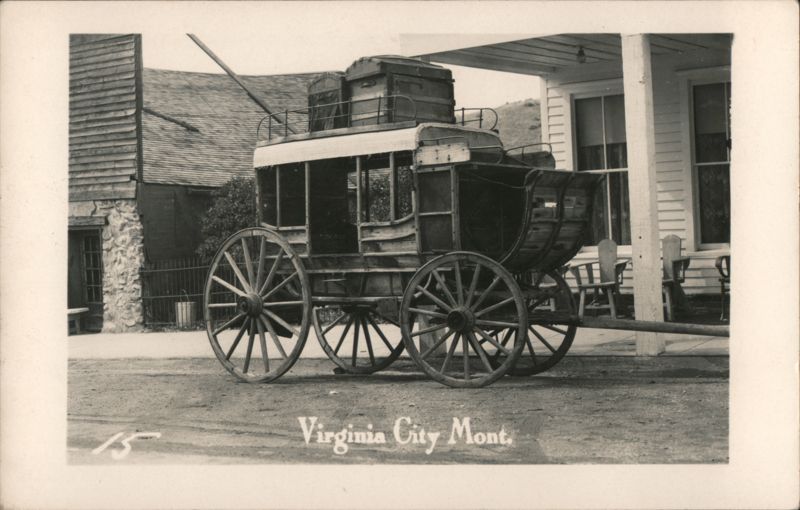 Old Stagecoach with Luggage on Roof Virginia City Montana