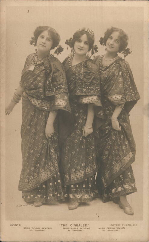 Cast of The Cingalee: Doris Severn, Alice D'Orme, Freda Vivian