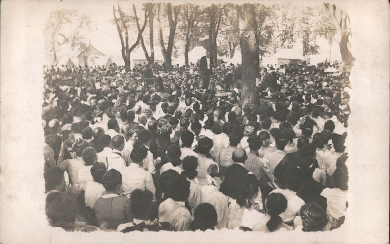 Rare: Booker T. Washington Speaking, Chautauqua Grounds Clarinda Iowa