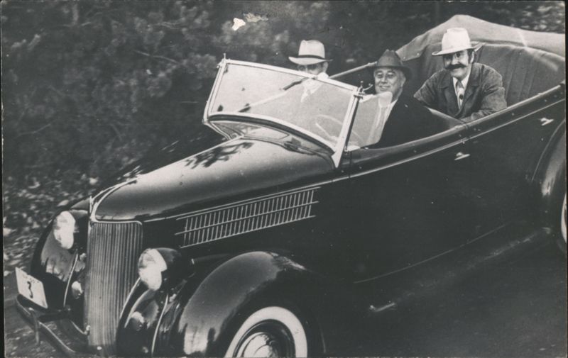 President Franklin D. Roosevelt in 1936 Ford Phaeton