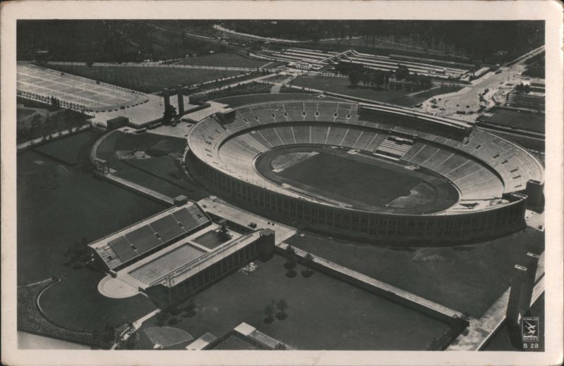 Reichssportfeld Olympia-Stadion Aerial View Berlin Germany