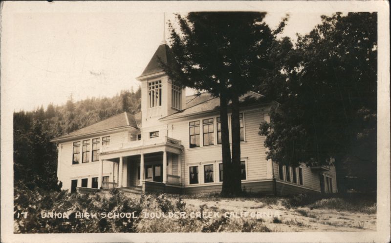 Union High School Building Exterior View Boulder Creek California