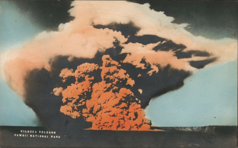 Kilauea Volcano Eruption Cloud, Hawaii National Park Hawai`i Volcanoes National Park