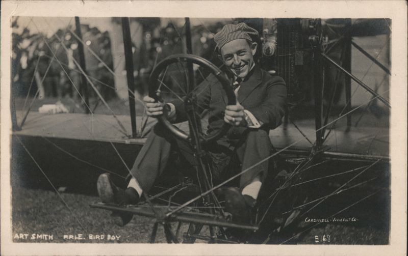 Art Smith Bird Boy Aviator in Biplane PPIE Exposition