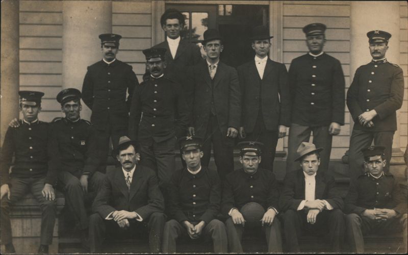 Military Basketball Team Group Portrait