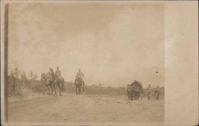 WWI Soldiers Marching from Boldury Forest 1917 Ukraine