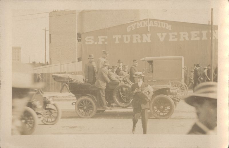 S.F. Turn Verein Gymnasium & Early Automobiles San Francisco California