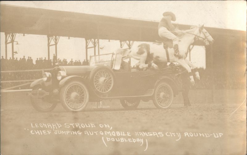 Leonard Stroud on Chief Jumping Auto Kansas City Round-Up Missouri