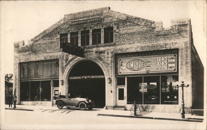 Auditorium Garage Empire Automobile Dealership Exterior