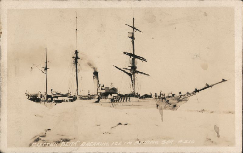 Cutter Bear Breaking Ice in Bering Sea #210 Alaska