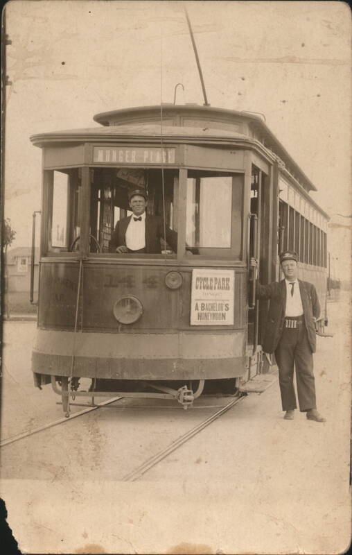 Streetcar No. 144 Munger Place Route, Motorman & Conductor Dallas Texas