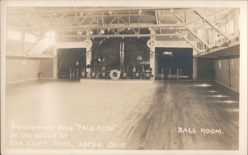Amusement Ship Palo Alto Ball Room Interior, Sea Cliff Park Aptos California