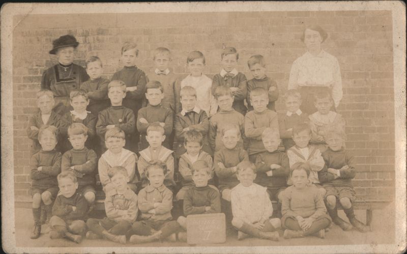 Fosters School II Class Group Portrait Boys & Teachers