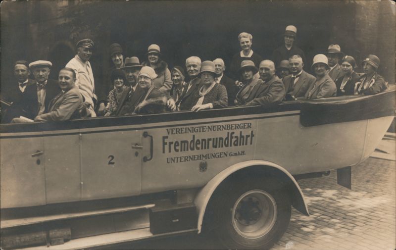 Vereinigte Nürnberger Fremdenrundfahrt Tour Bus Group Nuremberg Germany