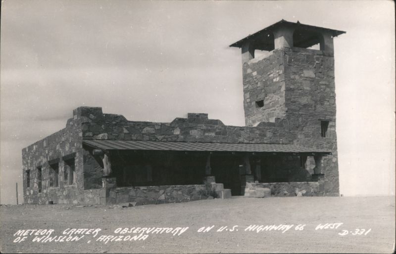 Meteor Crater Observatory, Stone Building, US Highway 66 Winslow Arizona