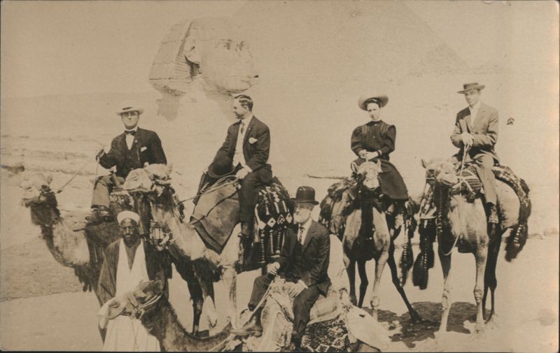 Tourists on Camels at Great Sphinx Giza Egypt