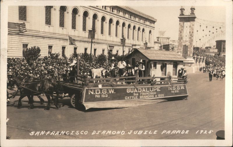 San Francisco Diamond Jubilee Parade 1925 Guadalupe Float California