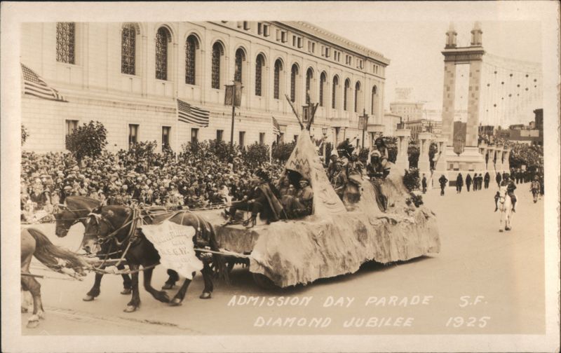1925 Admission Day Parade Float San Francisco Diamond Jubilee California