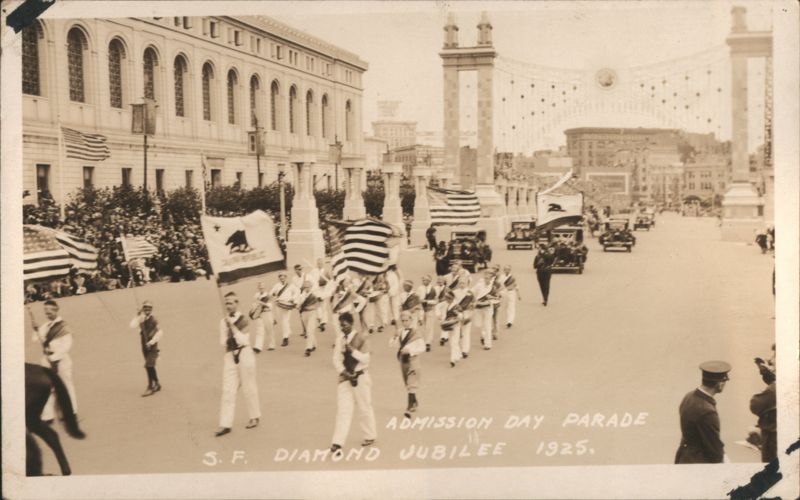 1925 Admission Day Parade San Francisco Diamond Jubilee California