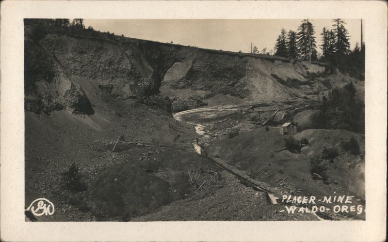 Placer Mine Hydraulic Operation Waldo Oregon G W