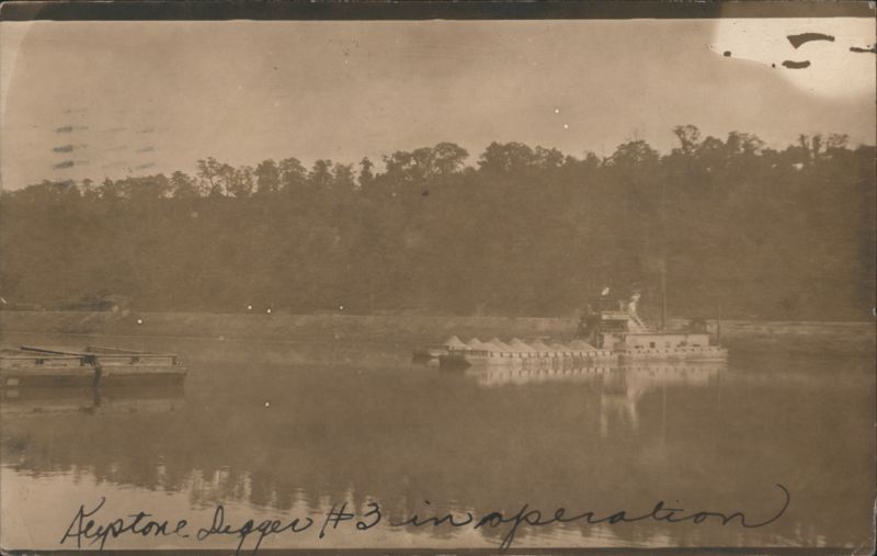 Keystone Digger #3 Dredge, Ohio River near Coraopolis Pennsylvania