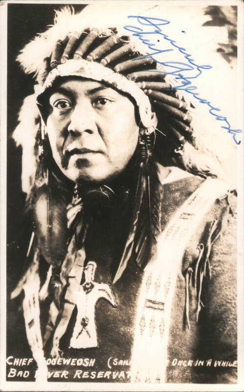 Chief Ogeweosh Sails Once In A While Bad River Reservation