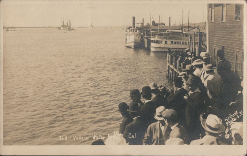 Vallejo Waterfront Crowd Watching Naval Ships California