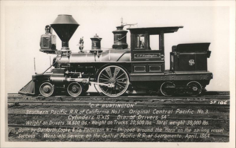 C.P. Huntington Steam Locomotive Southern Pacific No. 1