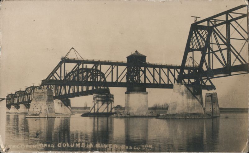 Open Draw Bridge Columbia River Pasco Washington