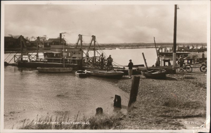 The Ferry, The Blyth Chain Ferry Boat Southwold England