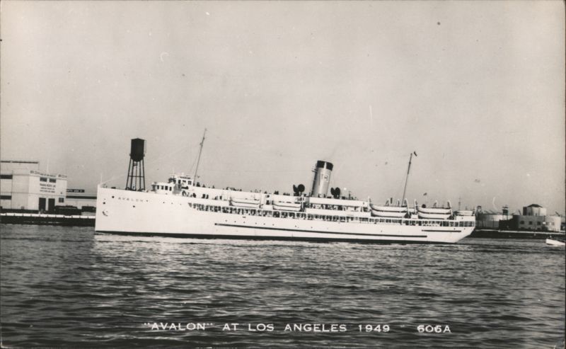 SS Avalon Steamship at Los Angeles Harbor 1949 California