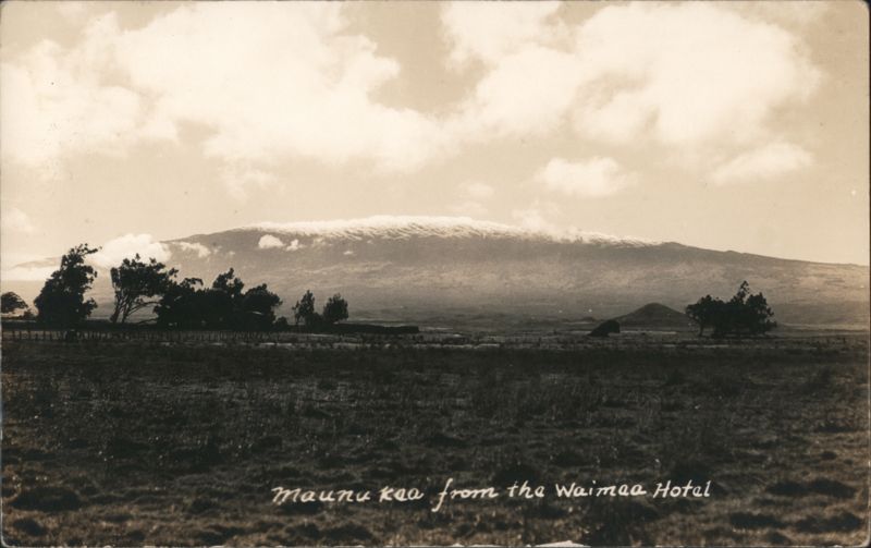 Mauna Kea Mountain View from Waimea Hotel Hawaii