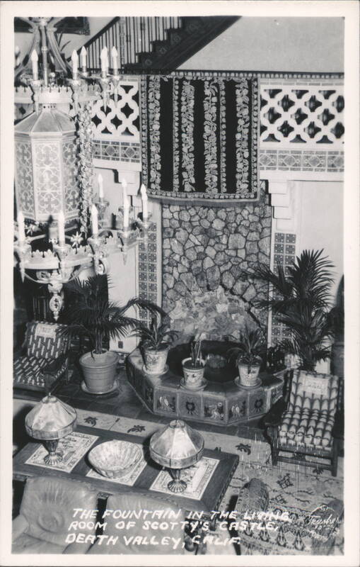 Fountain in Living Room, Scotty's Castle Death Valley California