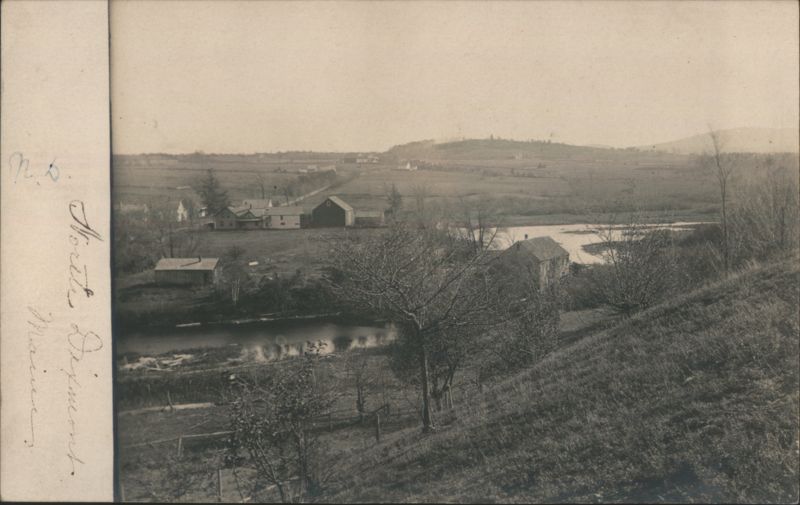 North Dixmont Village Landscape River & Farms Maine