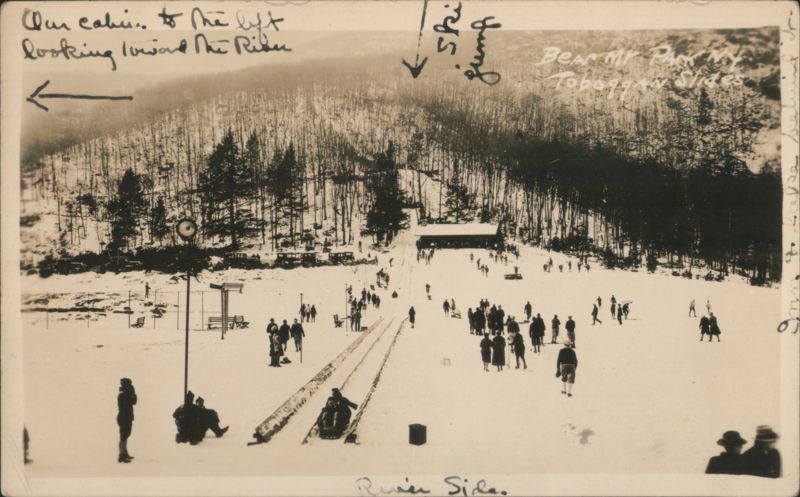 Bear Mountain Park NY Toboggan Slides Winter Scene New York