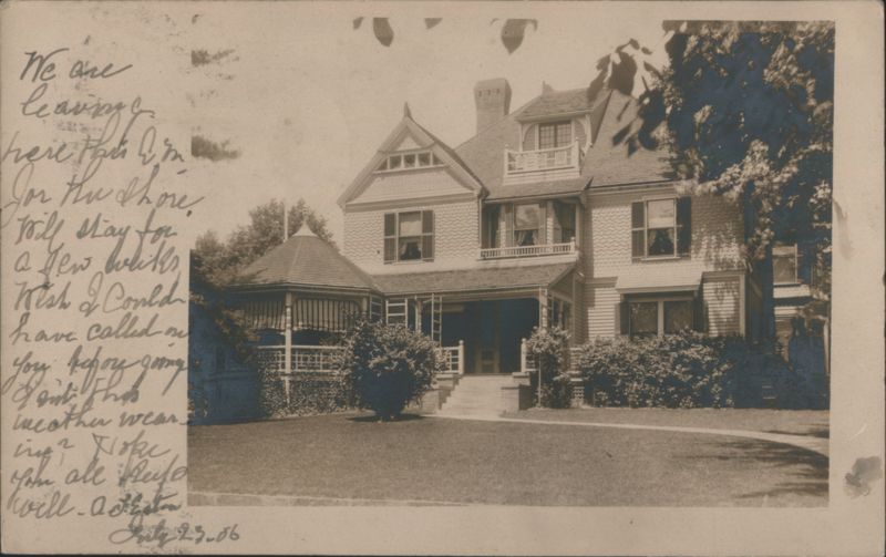 Large Shingle-Style Victorian House with Turret Newton Massachusetts