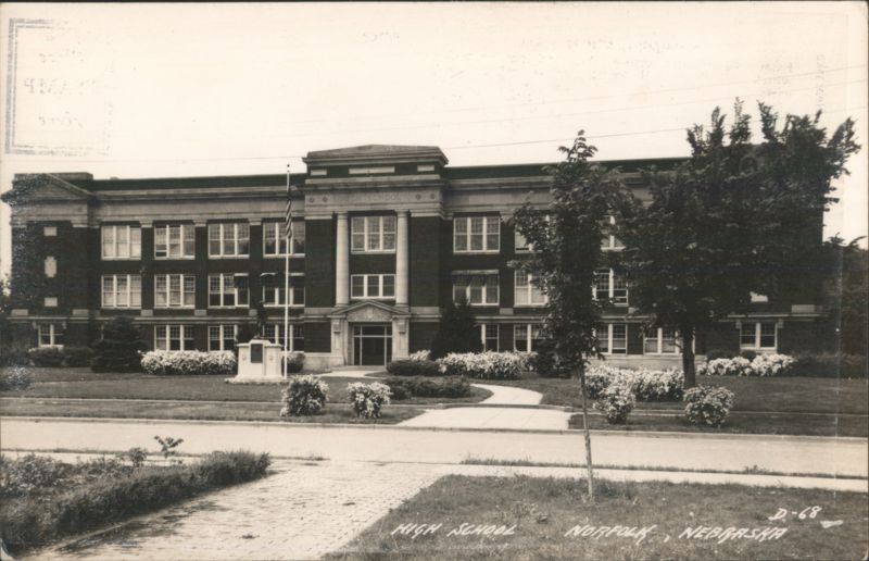 High School Building Exterior, Norfolk, Nebraska
