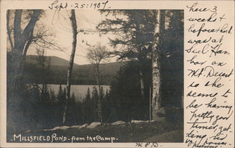 Millsfield Pond from the Camp Landscape View 1907 New Hampshire