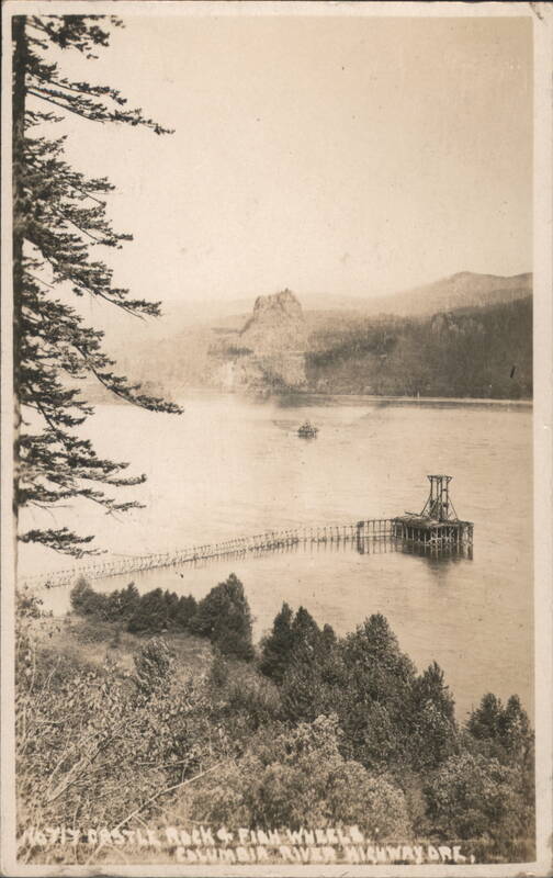 Castle Rock & Fish Wheels, Columbia River Highway Oregon