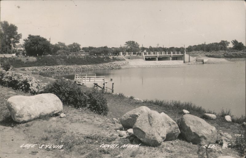 Lake Sylvia Scenic View with Dock and Rocks Canby Minnesota