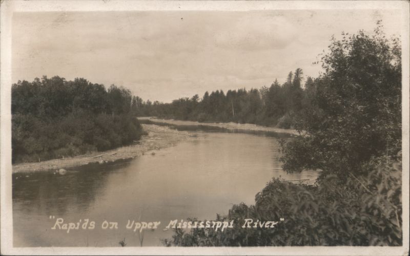 Rapids on Upper Mississippi River Scenic Landscape Minnesota