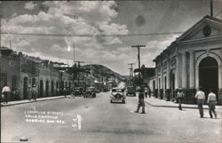 Calle Campillo Street Scene, Post Office & Vintage Cars Postcard