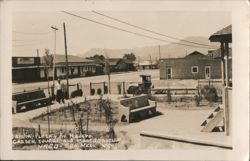 Jardin, Plaza y Av. Madero, Garden Square View Postcard