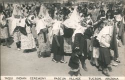 Yaqui Indian Ceremony Procession Pascua Village Tucson Postcard