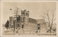 M. E. Church with Crenellated Tower, Buffalo, Kansas Postcard