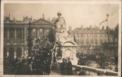 Decorated Statue of Strasbourg Place de la Concorde Paris Postcard