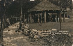 Lithia Fountain, Ashland Lithia Park, Stream & Pavilion Postcard