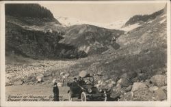 Terminus of Nisqually Glacier, Rainier National Park, Auto Postcard